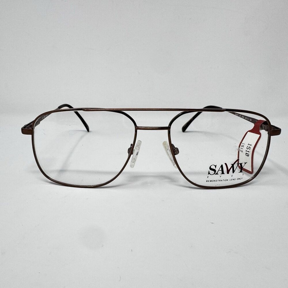 Savvy Eyes 227 BRN Brown Eyeglass Frames 54-16-140 Demo Lenses